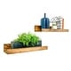 preview thumbnail 8 of 9, Handmade Rustic Luxe Floating Shelf, Set of 2