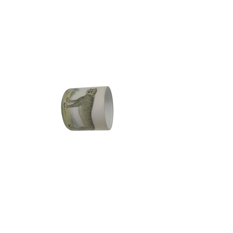 Small Leopard Glass Votive Candle Holder - 3"