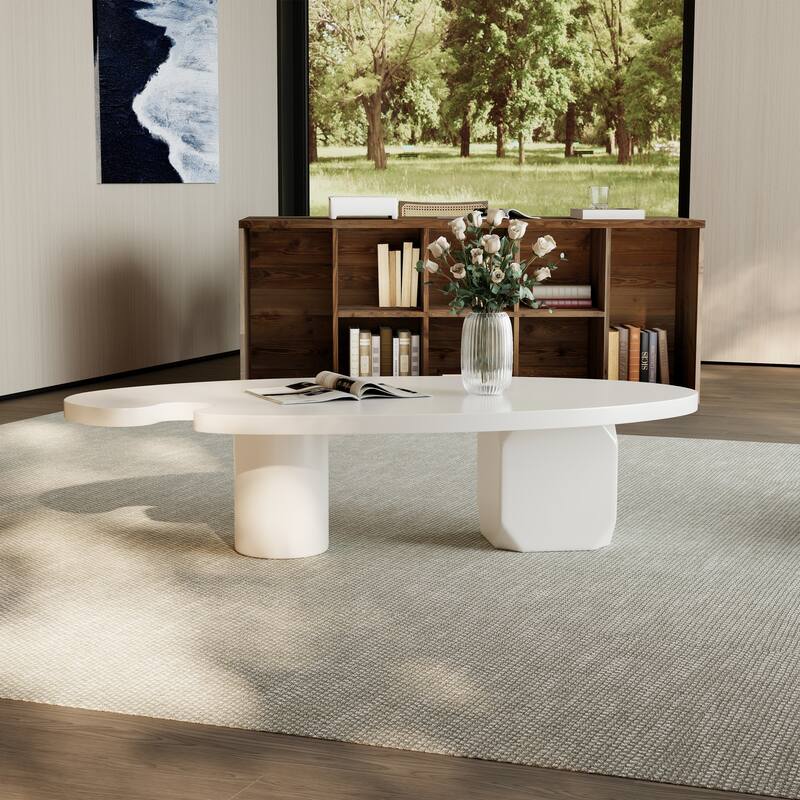 Modern 51" Coffee Table, Minimalism Wood table, Special Shaped