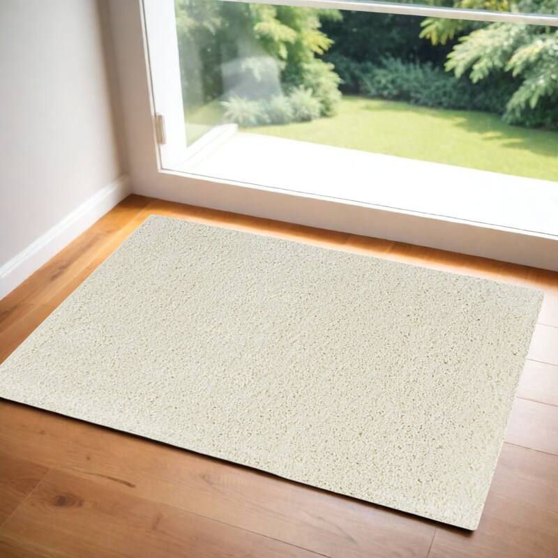 Cahe Power Loomed Stain Resistant Soft Area Rug By HomeRoots - 60' X '36' X '1.25 - 60' X '36' X '1.25 - Lavender/Ivory - Rectangle