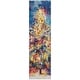 preview thumbnail 12 of 16, Machine Washable Indoor/ Outdoor Abstract Christmas Tree Chantille Rug