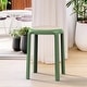 preview thumbnail 19 of 48, Tresse All-Weather Round Stackable Dining Stool with Wicker-Style Seat for Indoor, Outdoor, Patio, and Kitchen - Fully Assembled