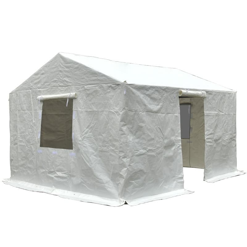 Domi 8' x 8' Universal Winter Gazebo Cover, All Season Waterproof Enclosed Cover with Sidewalls & Ventilated Mesh Windows, White