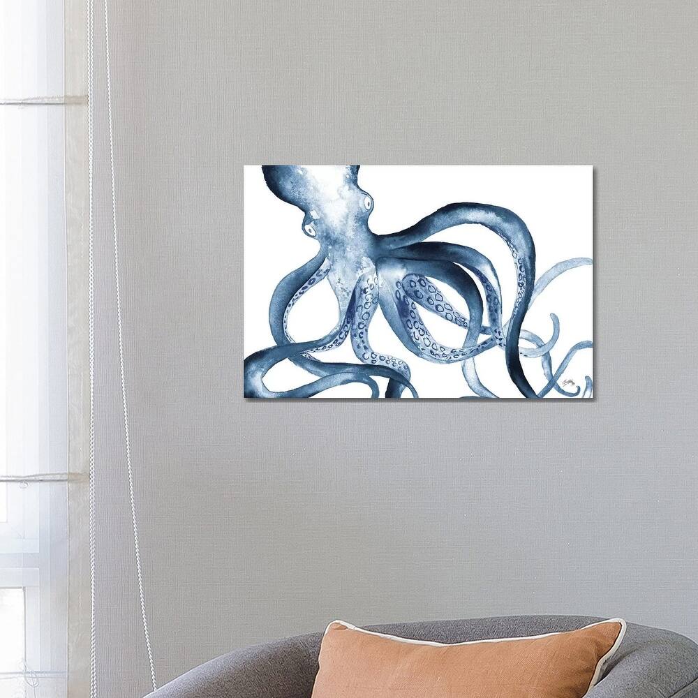 iCanvas "Octopus in the Blues" by Elizabeth Medley Canvas Print
