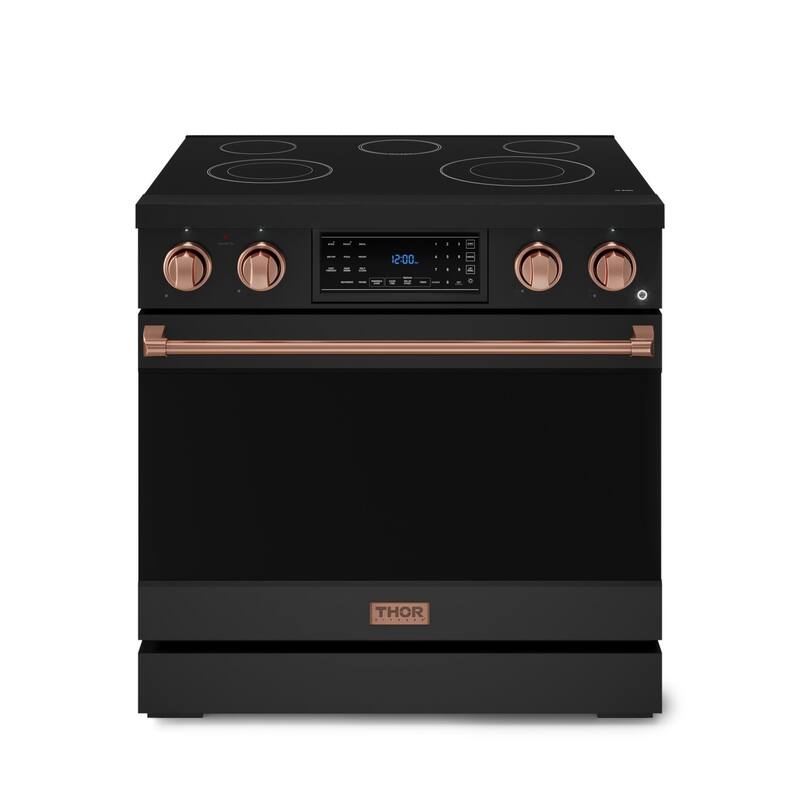 Thor Kitchen RSE36 Gordon Ramsay 6 Cu. Ft. Free Standing Electric - Matte Black / Rose Gold