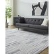 preview thumbnail 1 of 0, Livabliss Siyah Modern Geometric Area Rug Grey/Black - 5' 3" x 7'