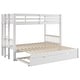 preview thumbnail 9 of 17, Twin Over Pull-Out Bunk Bed with Trundle, Solid Wood Twin Over Twin/Double Twin Bunk Bed with Ladder and Full-Length Guardrail