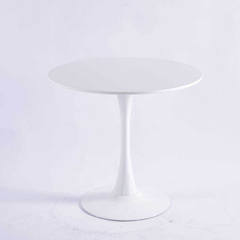 31.5"Tulip Table Mid-century Dining Table for 2-4 people With Round Mdf Table Top, Pedestal Dining Table, Leisure Coffee Table