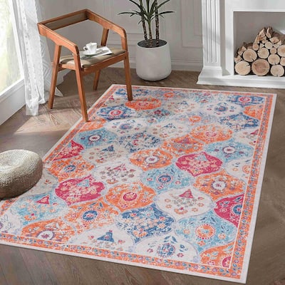 Rustic Rustic Multi-Color Washable Rug