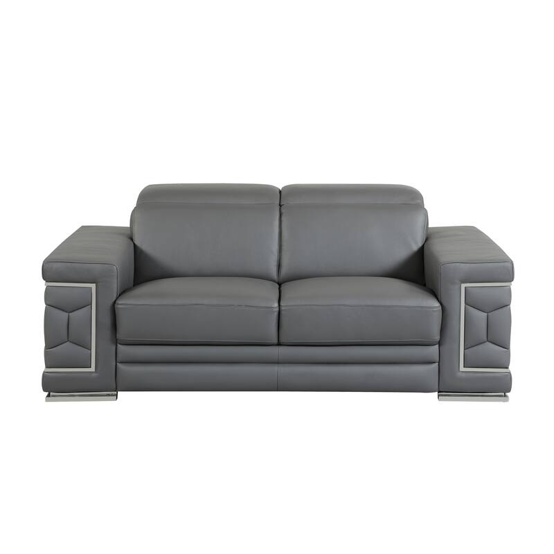 Top Grain Italian Leather Loveseat