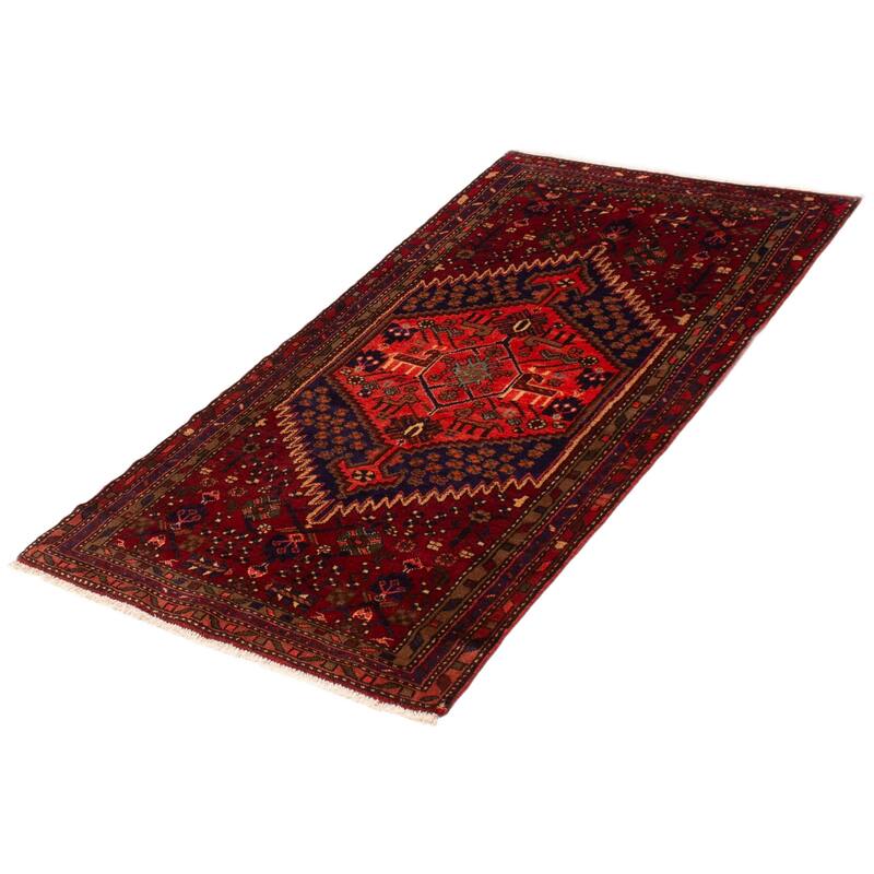 ECARPETGALLERY Hand-knotted Andelz Red Wool Rug - 3'5 x 6'6