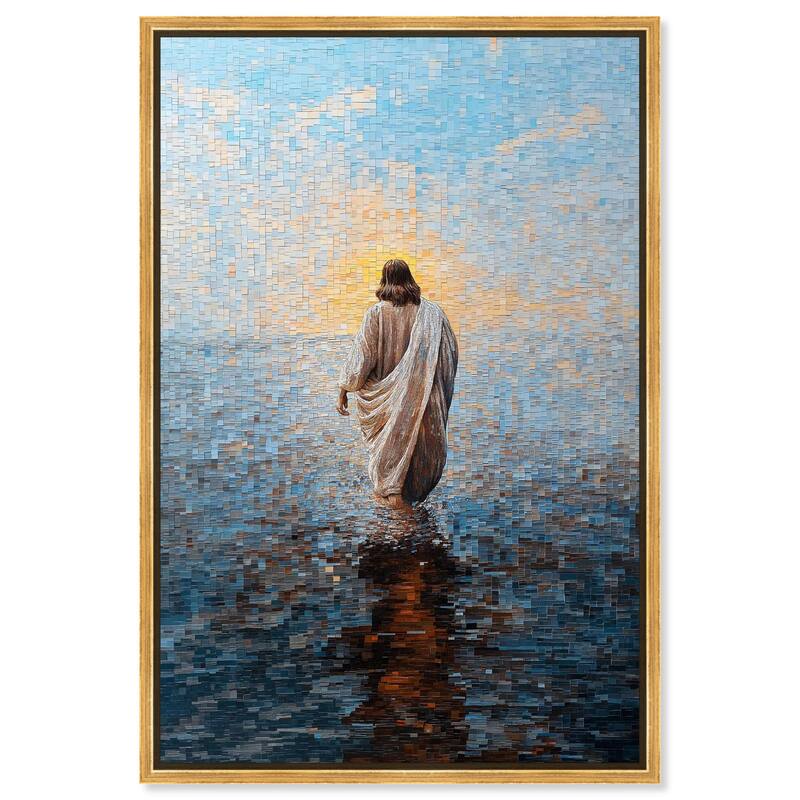 Water Walker Mosaic I Canvas by Art Remedy - Gold - 30" x 45"