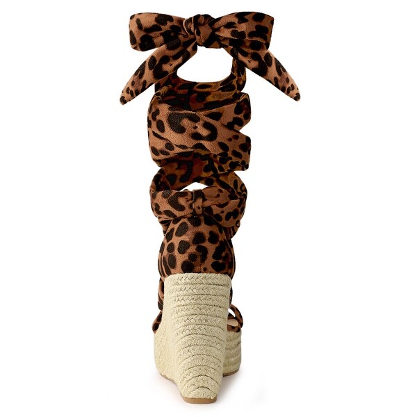 leopard wedge platform sandals