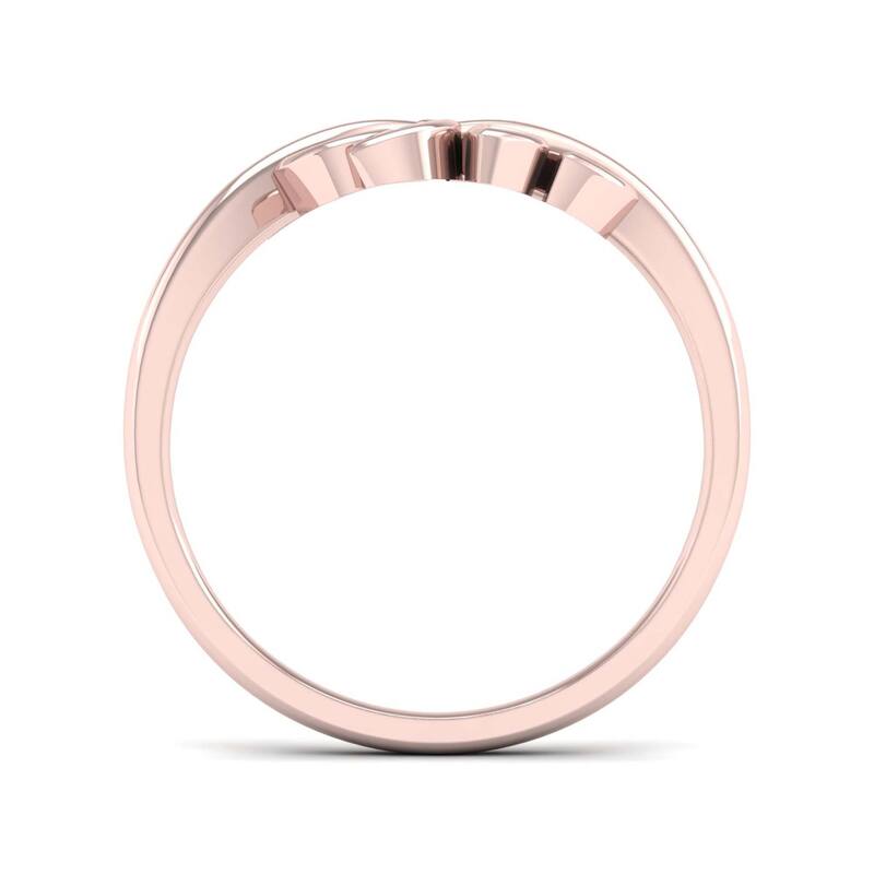 1/10ct TDW Diamond Bypass Leaf Fashion Ring in 10k Gold for Women