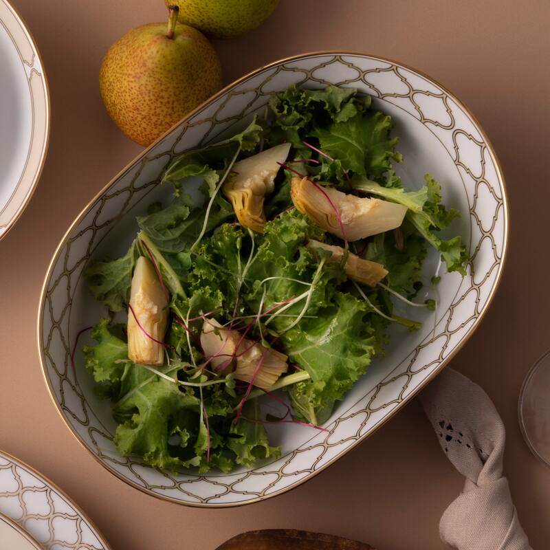 Eternal Palace Oval Vegetable Bowl, 9.75", 46 Oz