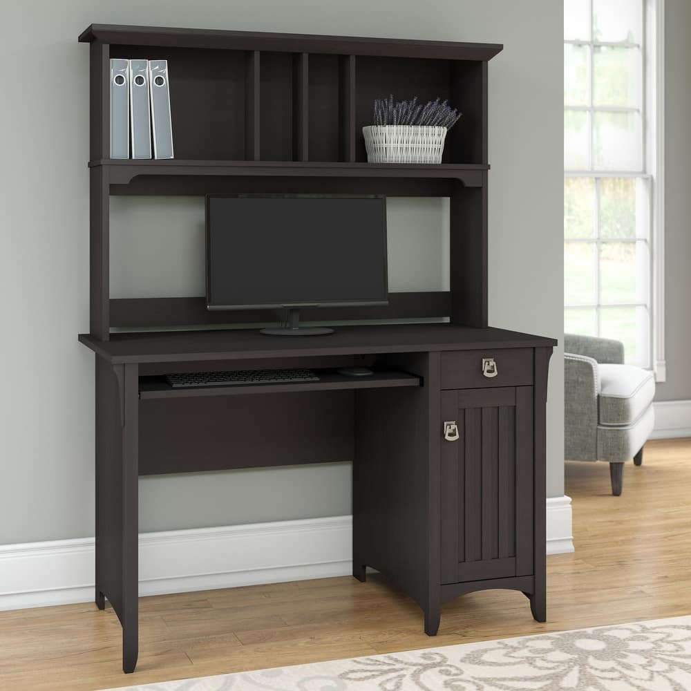 Bush Furniture Salinas Small Computer Desk with Storage Hutch