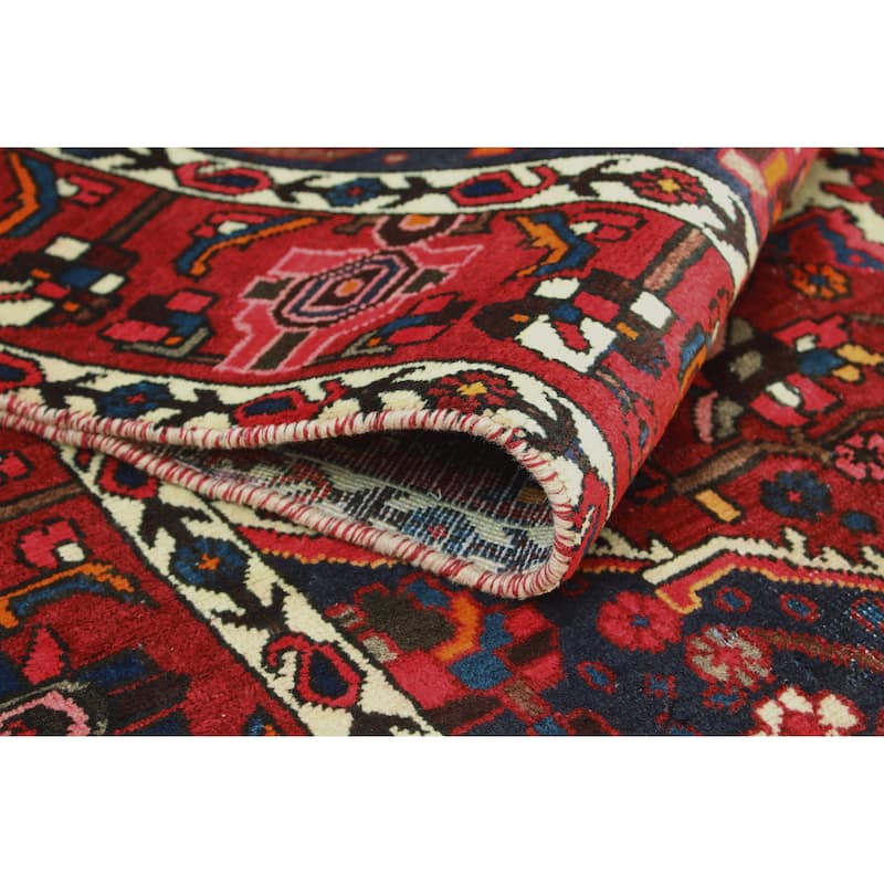 Vintage Distressed Vikki Burgundy/Navy Rug - 6'8" x 8'11"