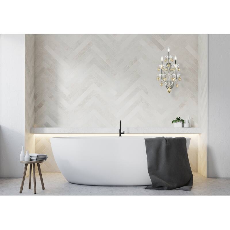 Fleur Illumination Collection Wall Sconce D:12in H:29.5in E:11.5in Lt:5 Chrome Finish