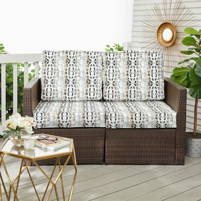 Sorra Home Ombre Animal Indoor/Outdoor Deep Seating Loveseat Cushion Set