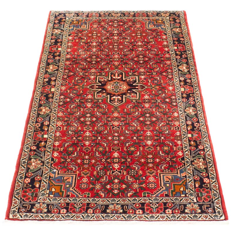 ECARPETGALLERY Hand-knotted Andelz Red Wool Rug - 4'0 x 7'9