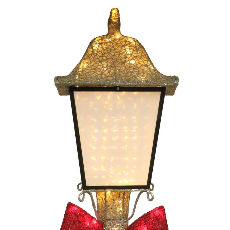 Puleo International 84" Pre-Lit Outdoor Lamp Post with 150 Warm White LED Lights