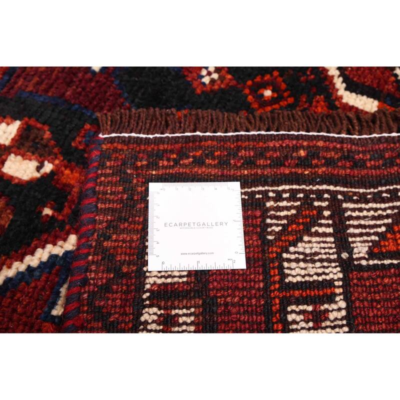 ECARPETGALLERY Hand-knotted Melis Vintage Dark Copper, Dark Red Wool Rug - 4'2 x 14'2