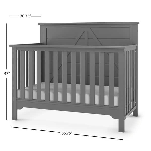 dimension image slide 0 of 2, Forever Eclectic Woodland 4-in-1 Convertible Baby Crib