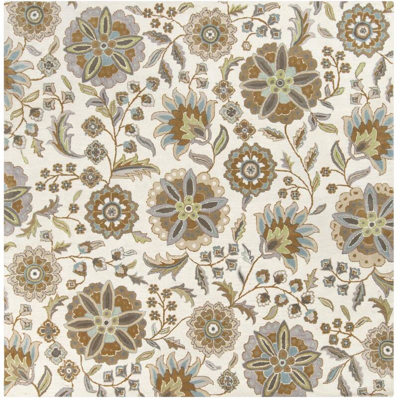 Livabliss Athena Transitional Area Rug - White - 8' x 8' Square