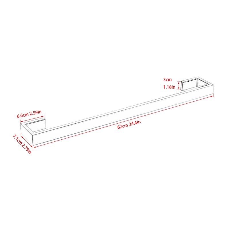 304 Stainless Steel Brushed Towel Bar