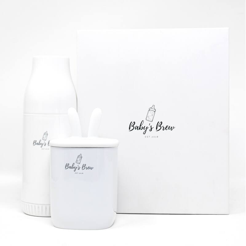 Baby's Brew Warmer + Formula Dispenser Set - White
