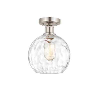 Innovations Lighting Edison Athens Water Glass - 1 Light 8" Semi-Flush Mount