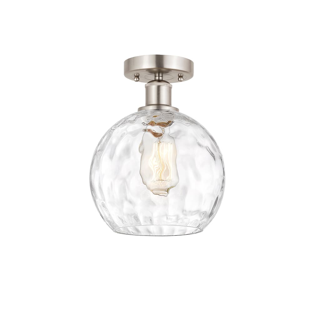 Innovations Lighting Edison Athens Water Glass - 1 Light 8" Semi-Flush Mount