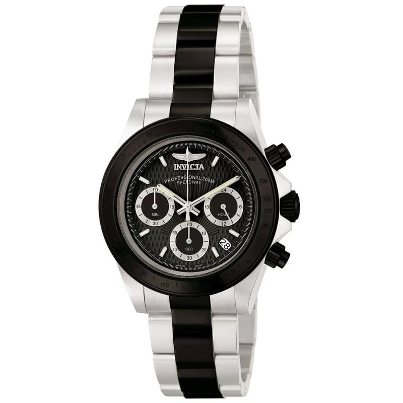 Invicta Men's 6934 Speedway Quartz Chronograph Grey Dial Watch - Black