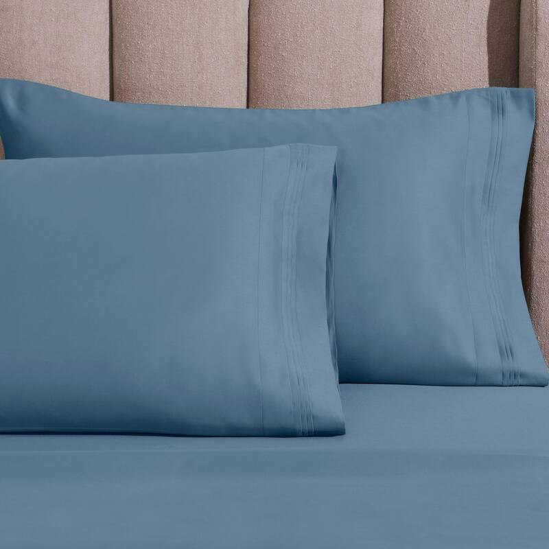 Superior Egyptian Cotton 1500 Thread Count Pillowcase - (Set of 2) - Standard - Medium Blue