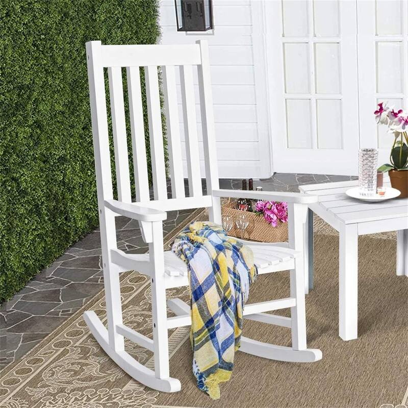 White Wooden Rocking Chair