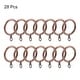 preview thumbnail 2 of 13, Curtain Rings, Metal Drapery Ring for Curtain Rods, 28 Pcs Copper - 28mm