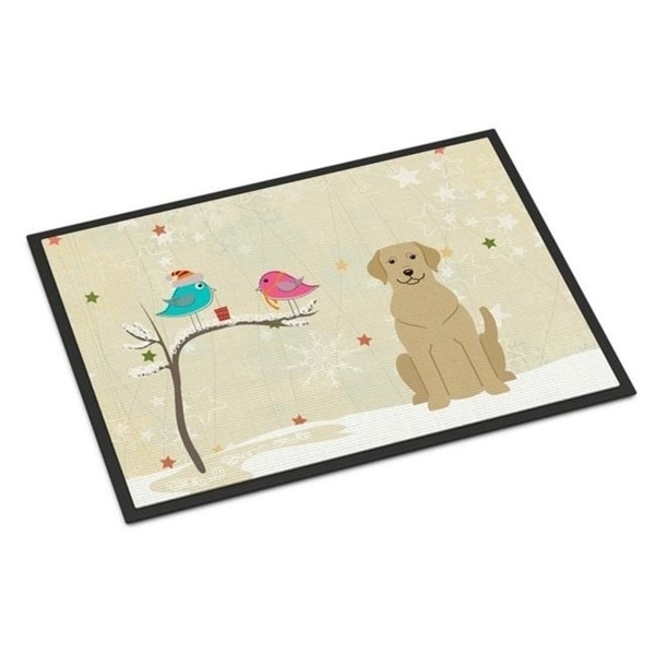 Carolines Treasures BB2527JMAT Christmas Presents Between Friends Yellow Labrador Indoor or Outdoor Mat 24 x 0.25 x 36 in.
