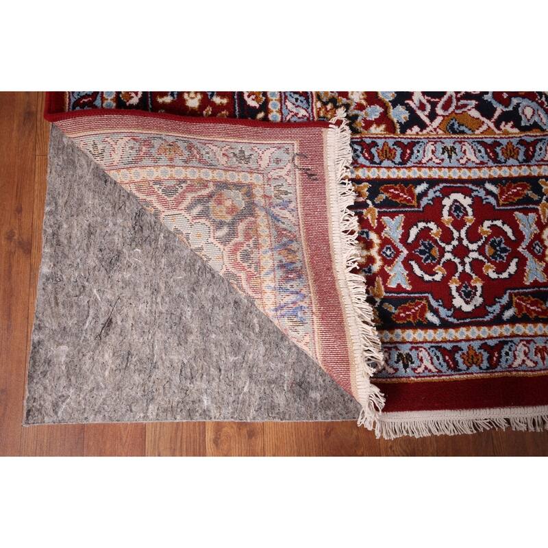 Red Traditional Kashan Turkish Area Rug Machine Made Oriental Carpet - 9'9" x 12'10"