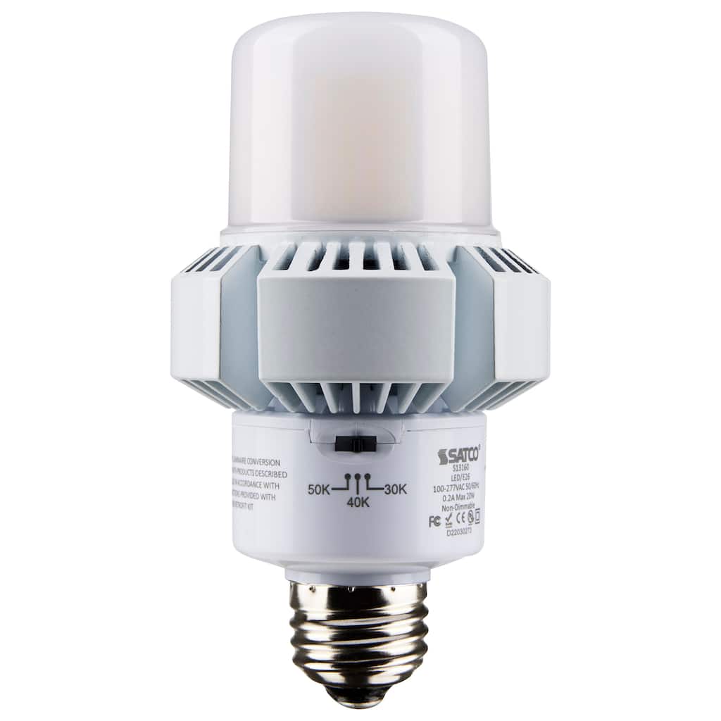 20 Watt A-Plus 23 LED CCT Selectable 3K/4K/5K Medium base 100-277 Volt ColorQuick Technology - White - N/A