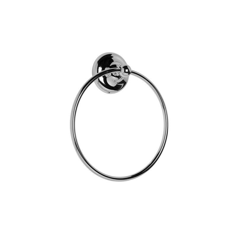 Croydex Grosvenor Flexi-Fix Screw or Glue Chrome Towel Ring