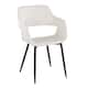 Option White Faux Leather/Black Metal