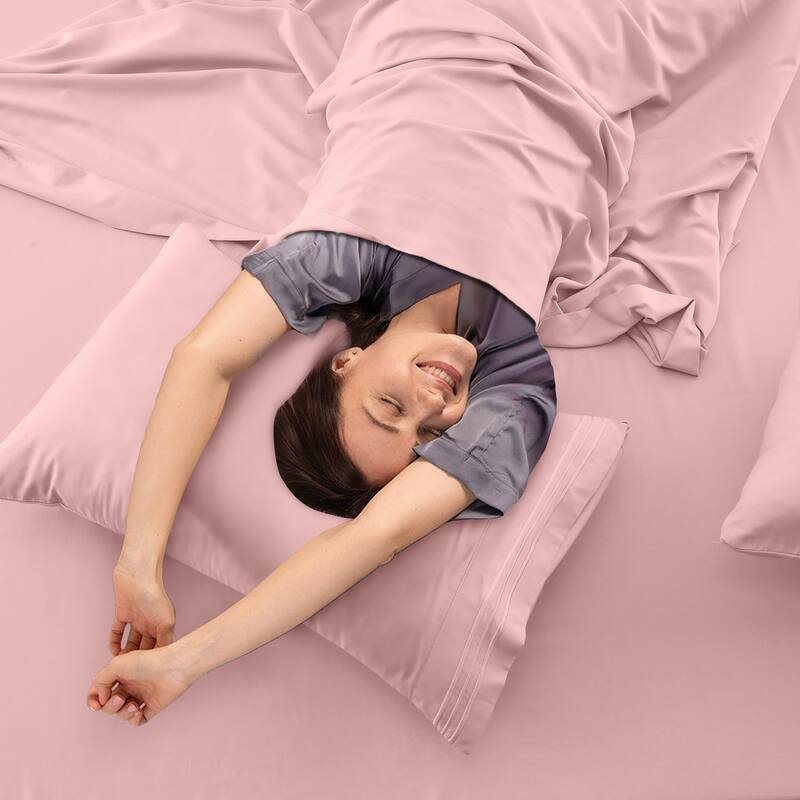 6 Piece Bed Sheet Set Deep Pocket Ultra Soft Microfiber Bedding Sheets