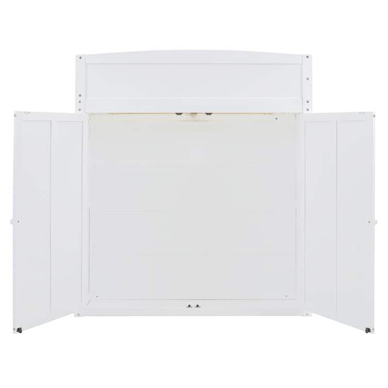Solid Wood Loft Bed with Desk, Wardrobes, 4 Drawers and 4 Shelves for Kids, Bedroom