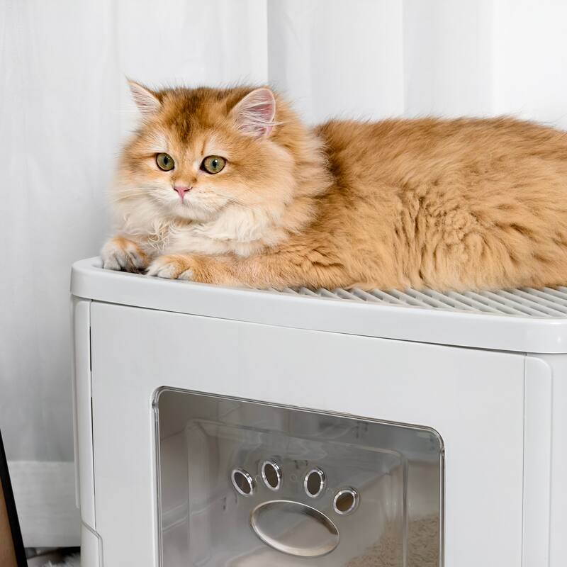Foldable Cat Litter Box with Lid Large Cat Toilet Enclosed Drawer Type