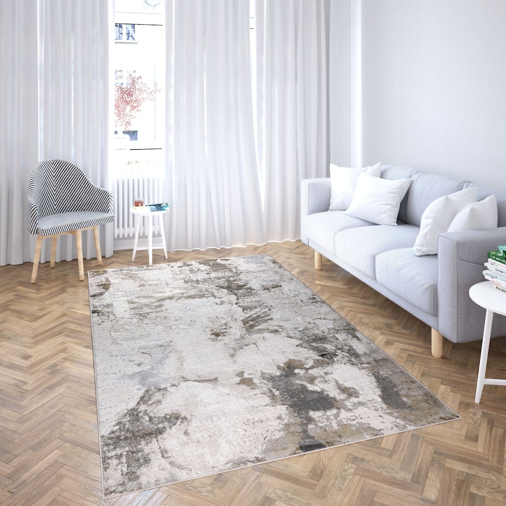 Viana Collection Modern Abstract Area Rug