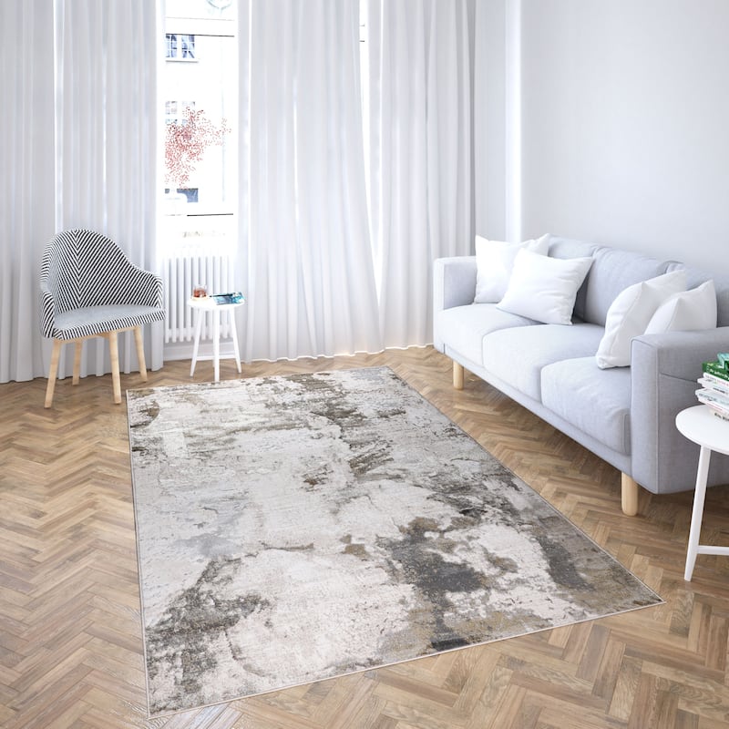 Viana Collection Modern Abstract Area Rug