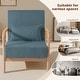 preview thumbnail 21 of 161, 25" W Mid Century Upholstered Wood Accent Chair with Pillow