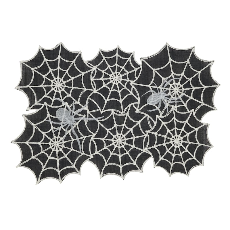 Spiderweb Placemat (Set of 4) - 13"x19" - Black