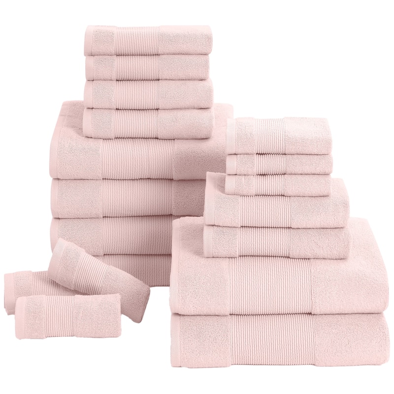 Modern Threads Air Cloud 18-Piece Bath Towel Set - blush