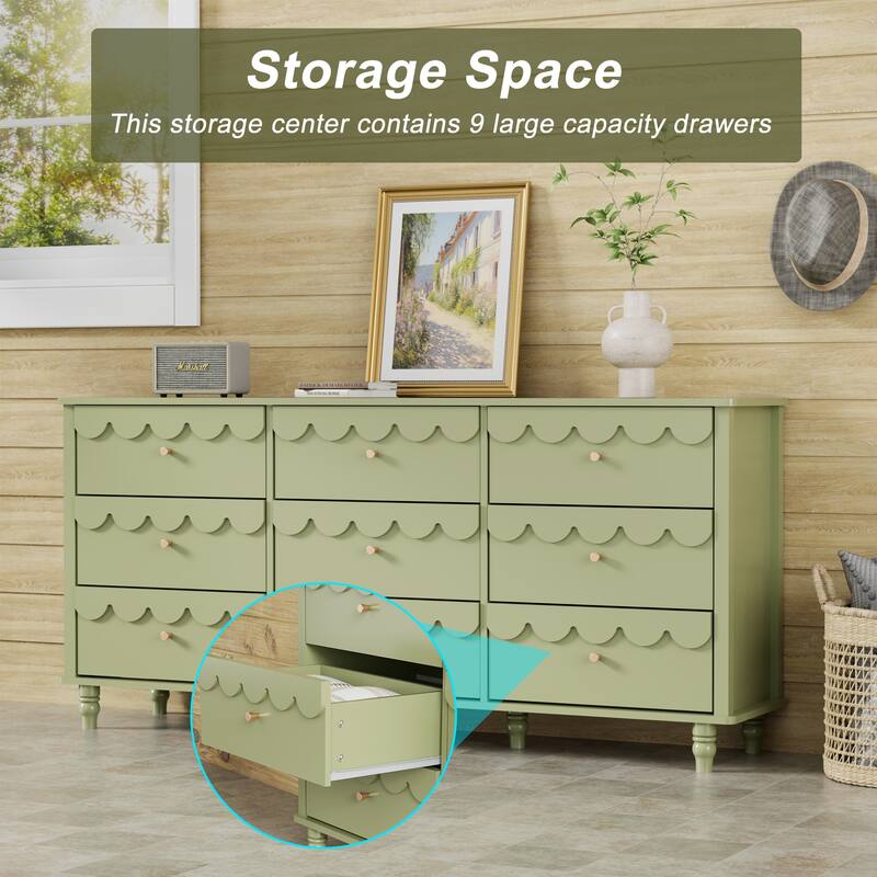 Royal 9-Drawer Lace Dresser - Max Storage for Growing Kids